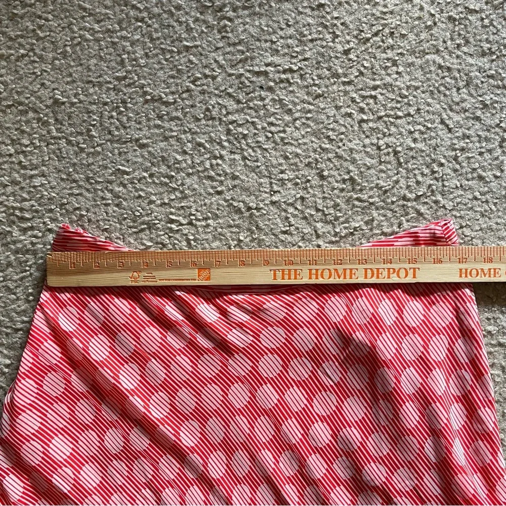 VTG Liz Claiborne Skirt Orange Red Skirt Size 8 Polka Dots maximalist Dopamine 🌸